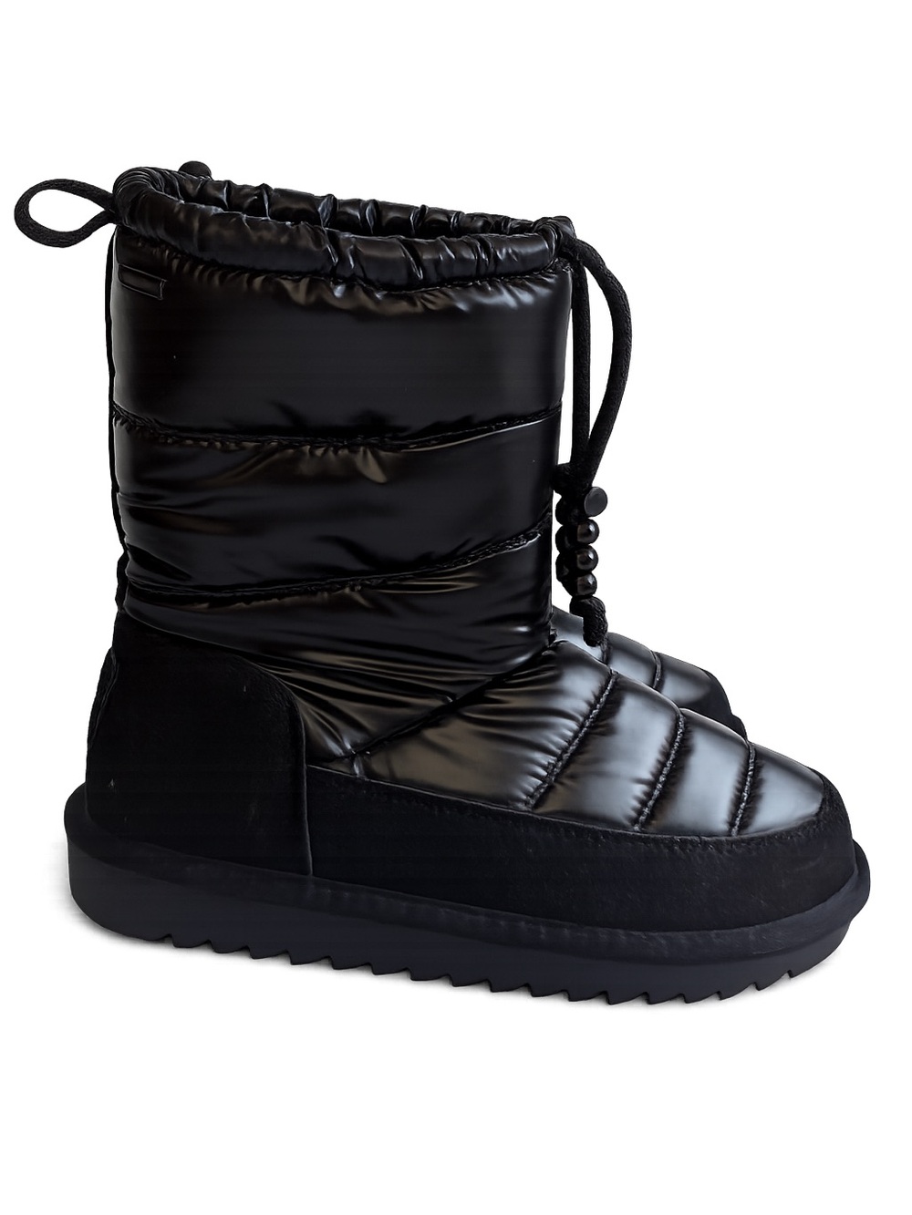 Kuiper Waterproof Black Winter Puffer Boots Womens size 9 Faux Fur Lined New